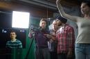 Communication Arts students use film equipment at UNH Manchester
